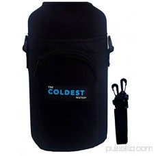 The Coldest Water Bottle Gym Travel Carrier Protector Sleeve with Pouch Handsfree - Prevent dents, scratches - Multi-Compatible with other Stainless Steel and Plastic Water Bottles (32 oz)